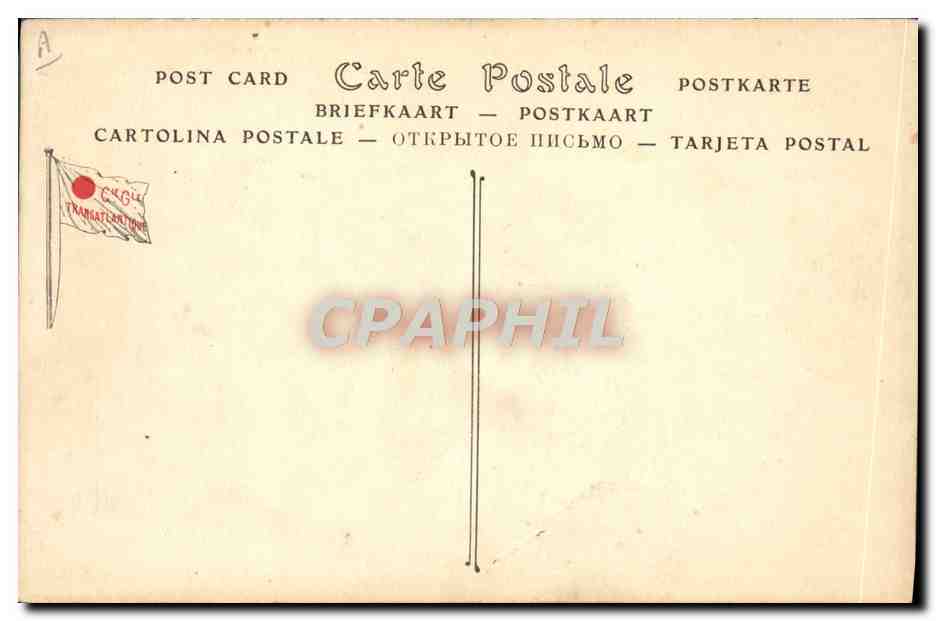 Paquebot-poste Duc d'Aumale — Compagnie Générale Transatlantique — Services Postaux de la Méditerranée — Verso