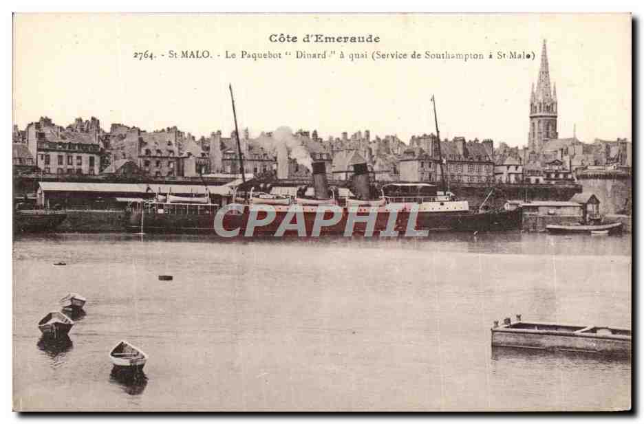 St MALO - Le Paquebot "Dinard" à quai (Service de Southampton à St-Malo) — Côte d'Émeraude, n°2764