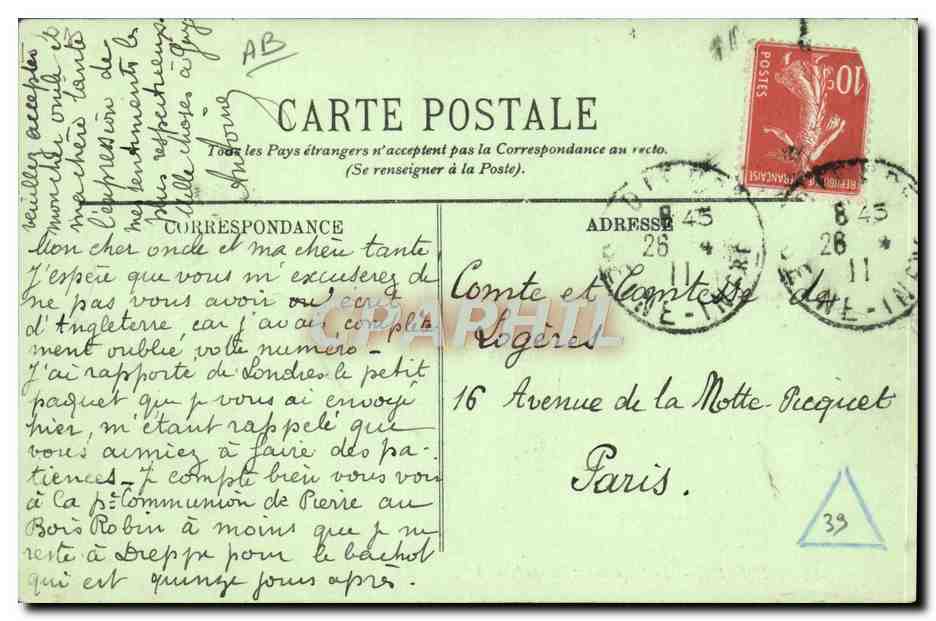 Dieppe — Il Piroscafo "Dieppe" — LL — Verso