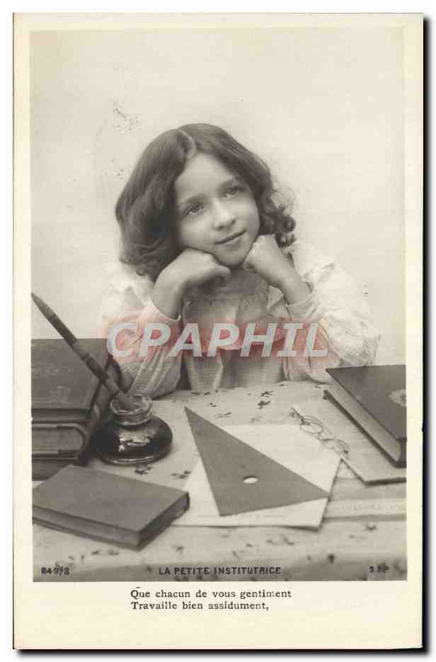 CPA Fantaisie Enfant La petite institutrice