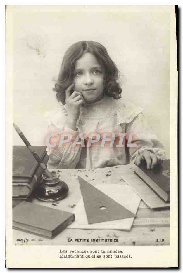 CPA Fantaisie Enfant La petite institutrice