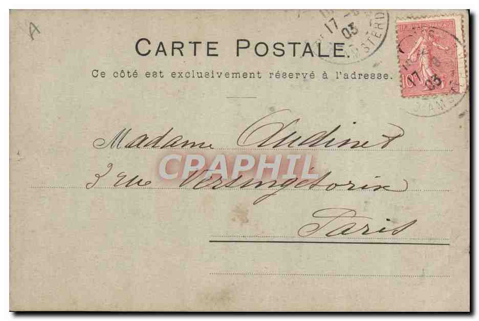 CPA Fantaisie Prenom Marie — Rückseite