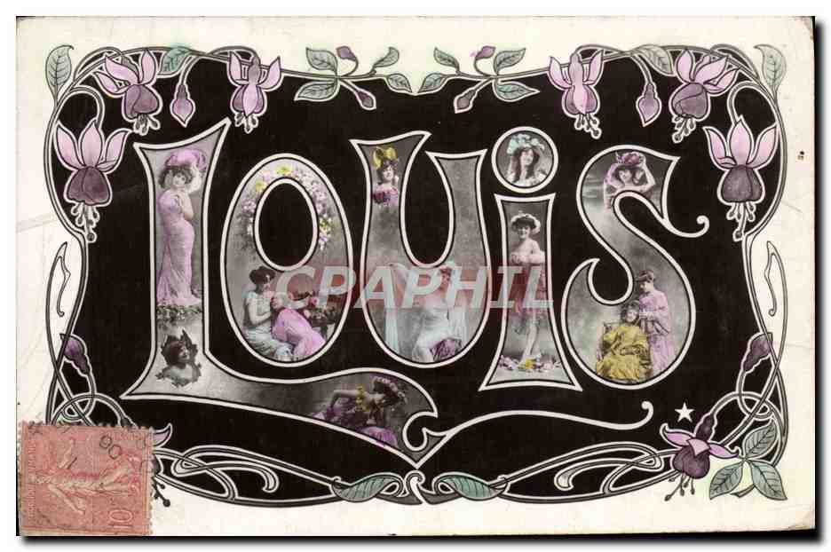 CPA Fantaisie Prenom Louis