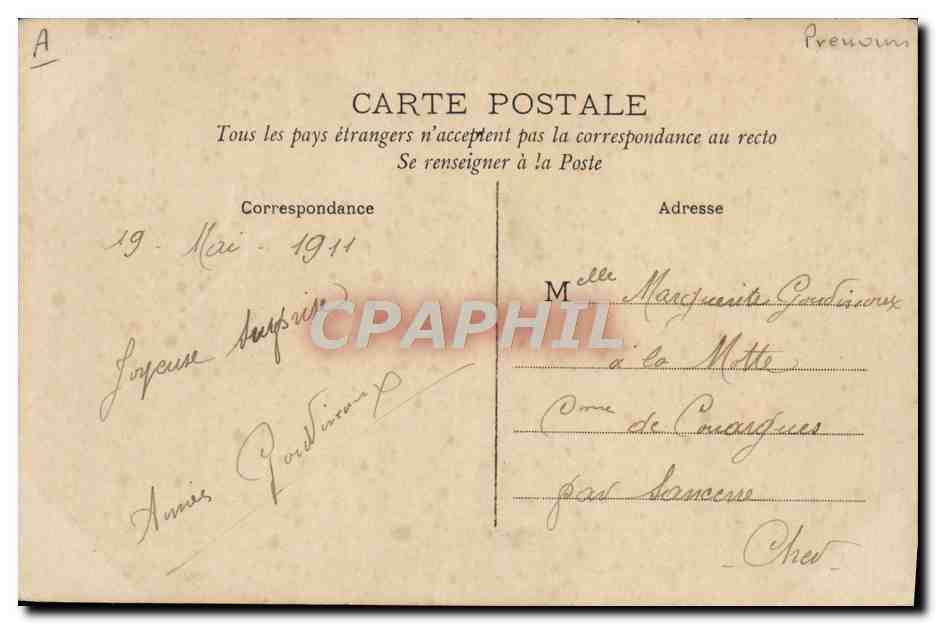 CPA Fantaisie Prenom Marguerite — Rückseite