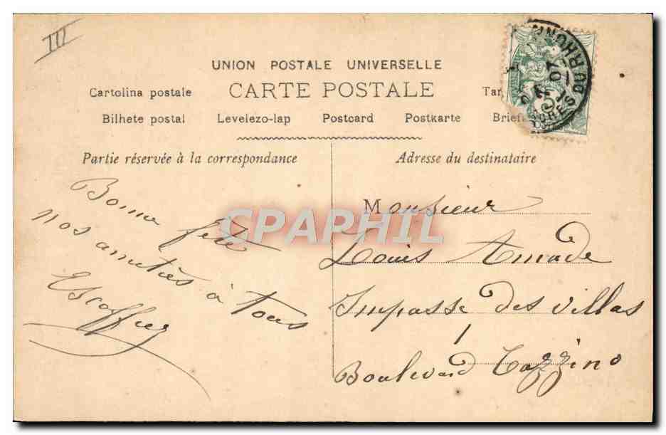 CPA Fantaisie Prenom Louis — Rückseite