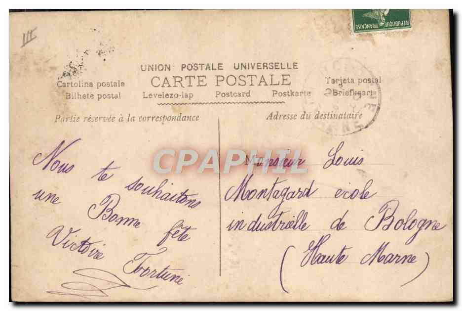 CPA Fantaisie Prenom Louis — Rückseite