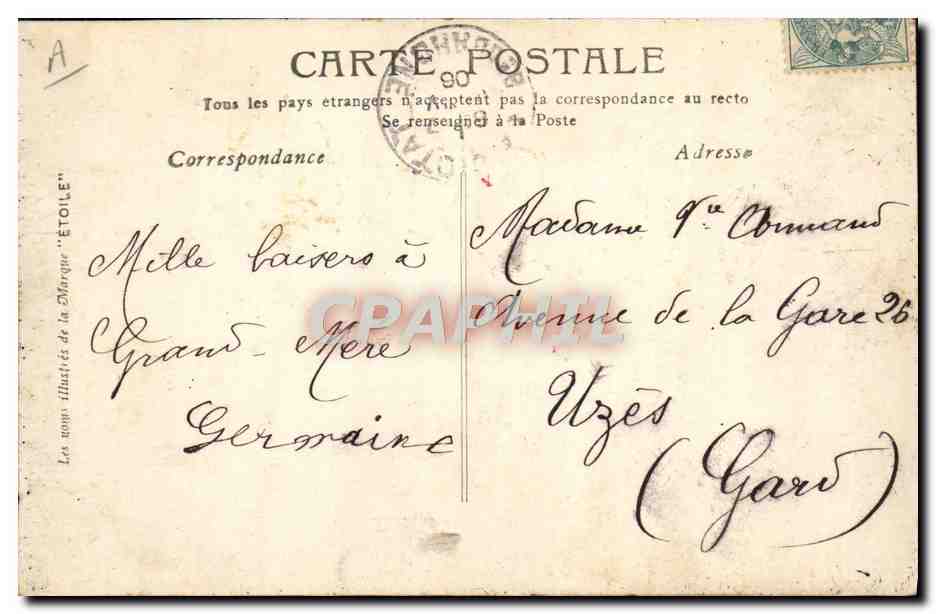 CPA Fantaisie Prenom Germaine — Rückseite