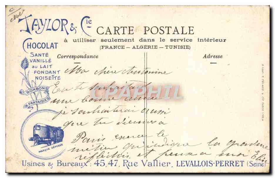 CPA Chevre Les petits metiers parisiens Les voitures aux chevres — Verso