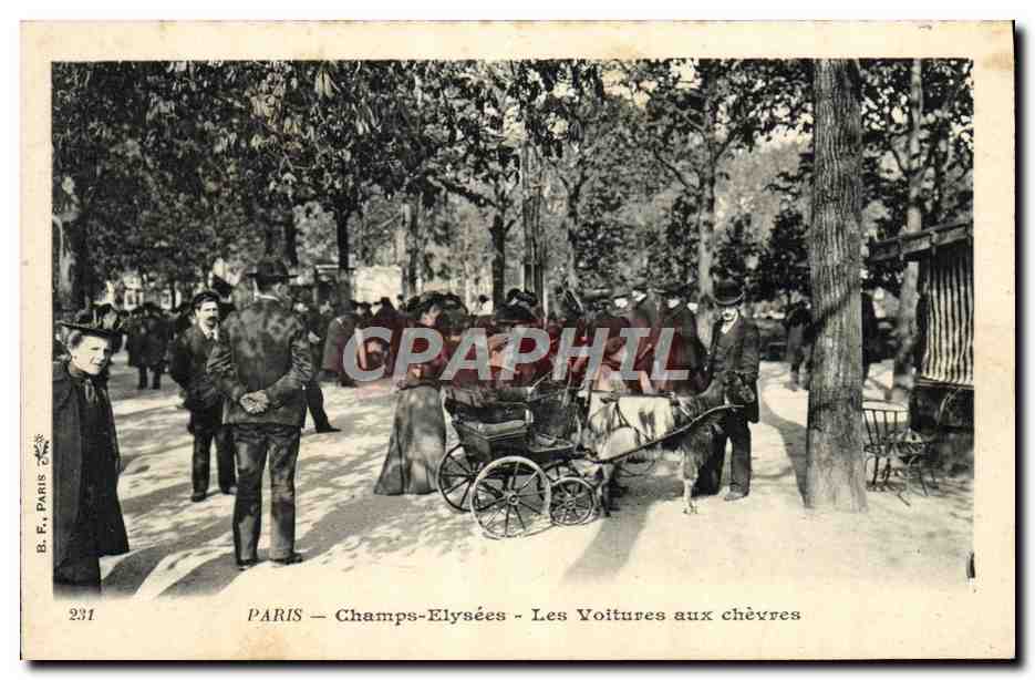 PARIS — Champs-Élysées — Les Voitures aux chèvres — B.F. PARIS 231