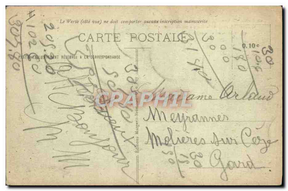 CPA Chevre Les bords du lac d'Issarles et le Mont Mezen — Rückseite
