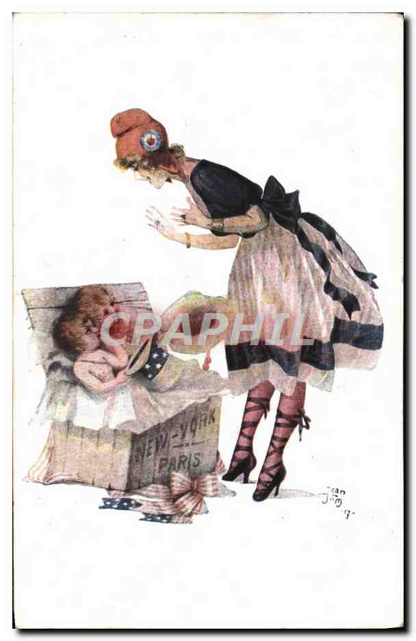 CPA Fantaisie Illustrateur The Sammies in Paris par Jean Jam Marianne