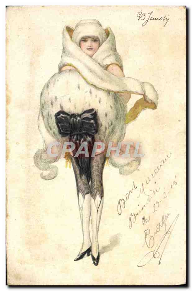 CPA Fantaisie Illustrateur Femme 