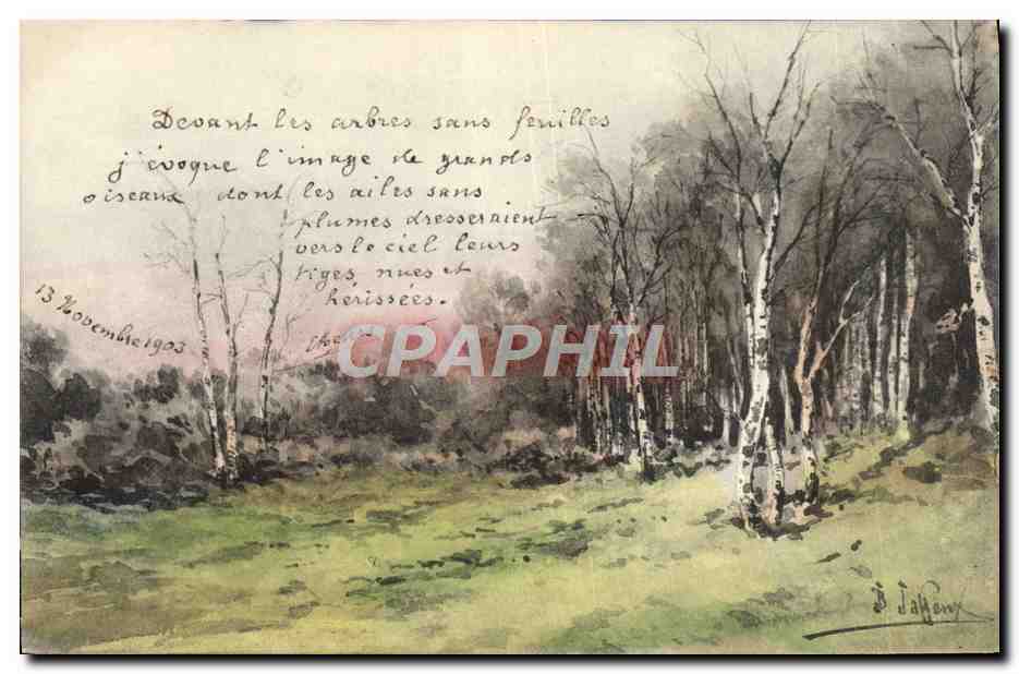CPA Fantaisie Illustrateur Sous-bois
