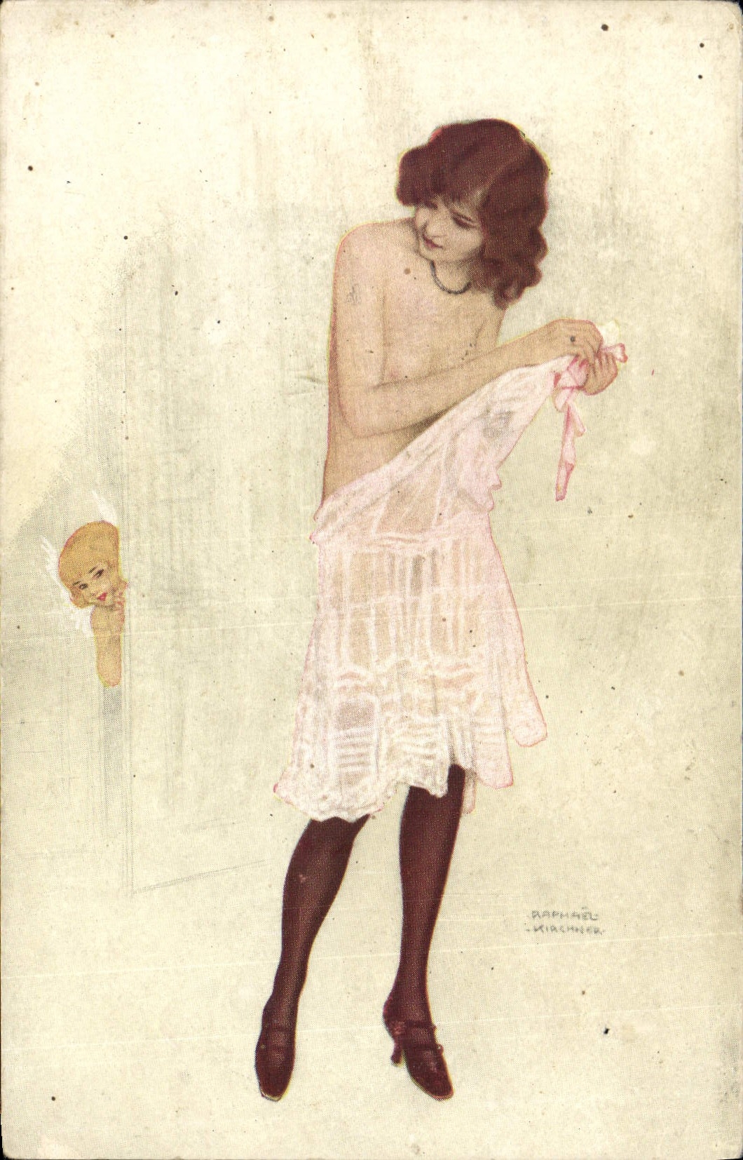 CPA Fantaisie Illustrateur Raphael Kirchner Femme 
