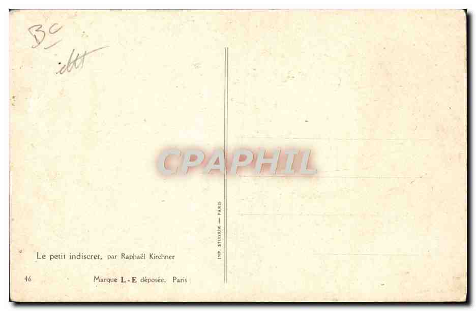 CPA Fantaisie Illustrateur Raphael Kirchner Femme  — Rückseite