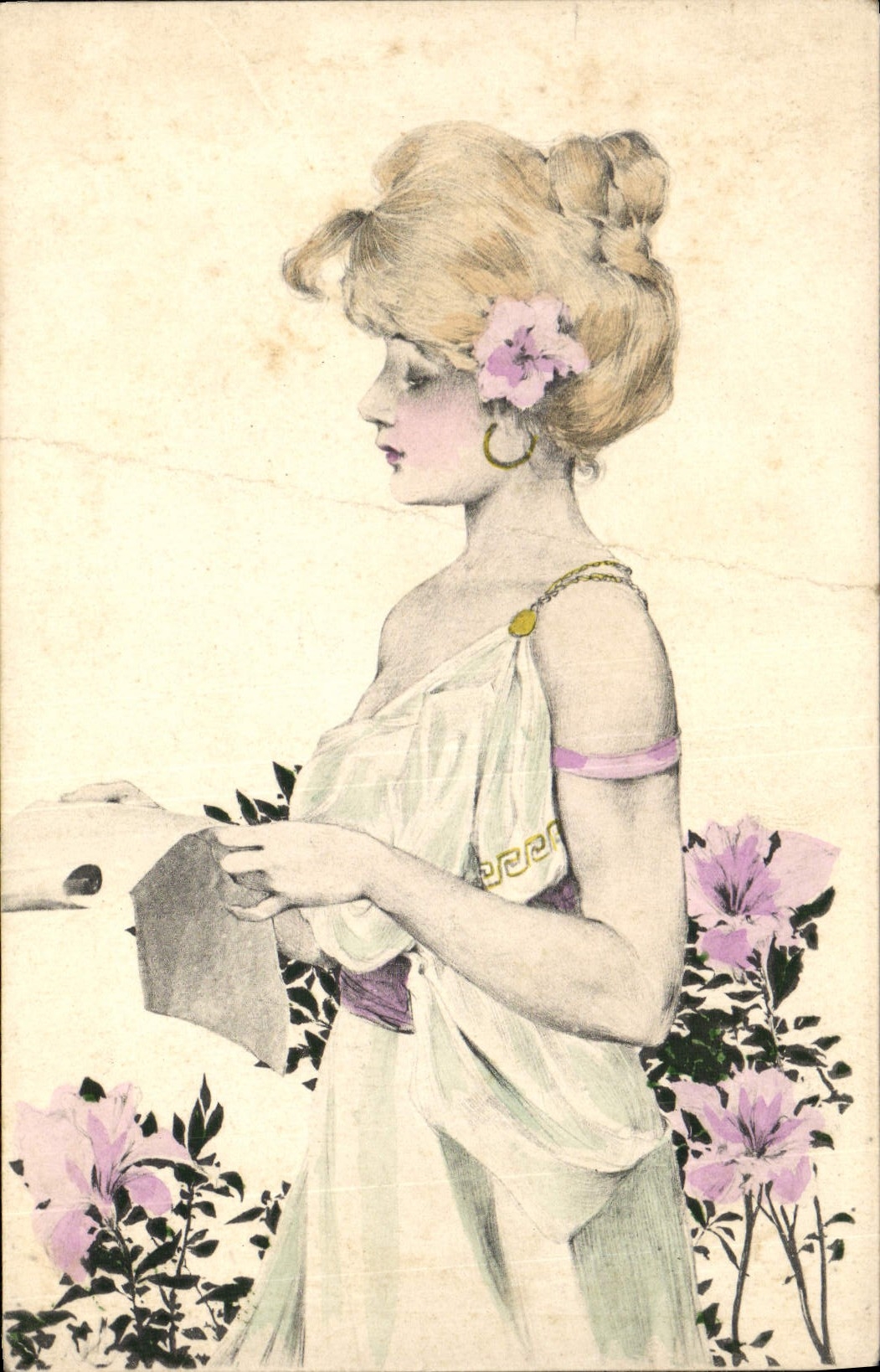 CPA Fantaisie Illustrateur Raphael Kirchner Femme
