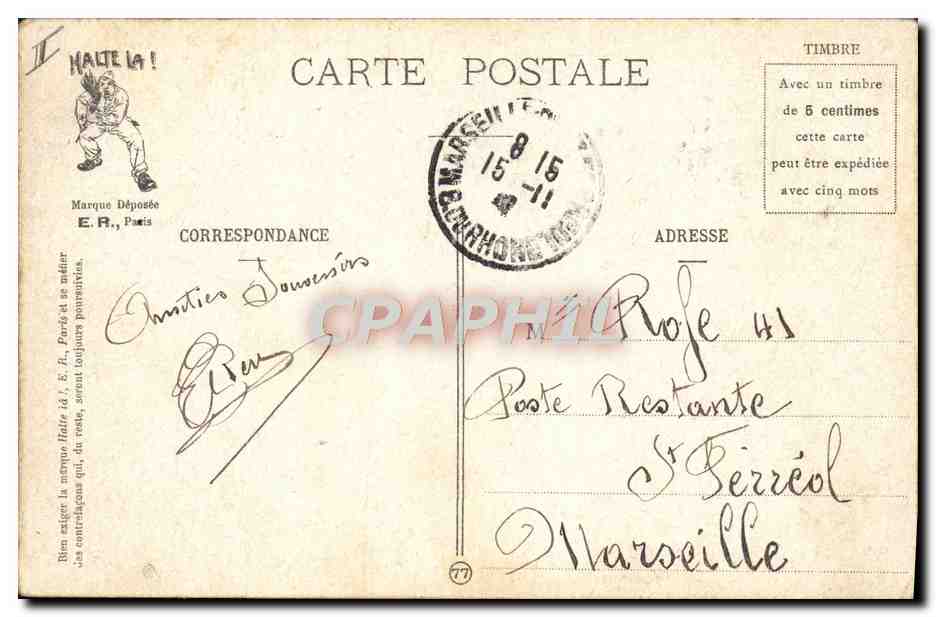 L'ARMÉE MODERNE — Au théâtre — E.R., Paris, N°13/708 — Achterkant
