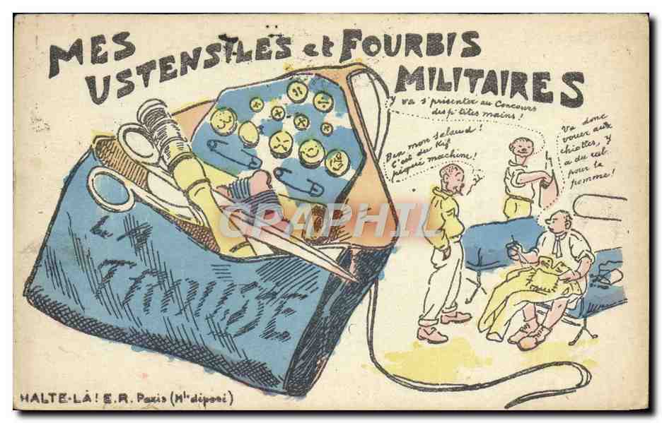 Mes ustensiles et fourbis militaires — HALTE-LÀ ! E.R. Paxis (N° diponi)