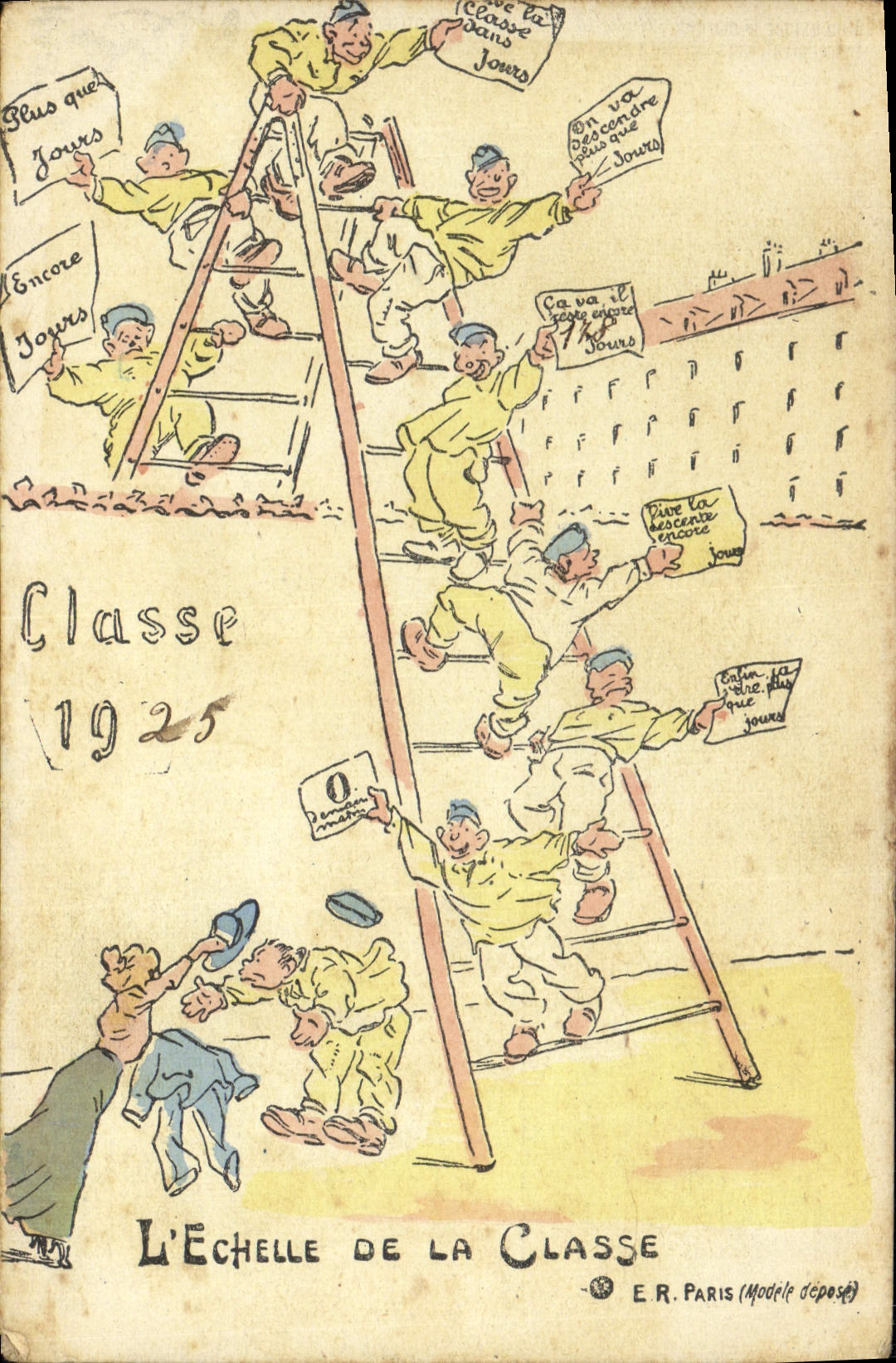 L'Échelle de la Classe — Classe 1925 — E.R. PARIS (Modèle déposé)