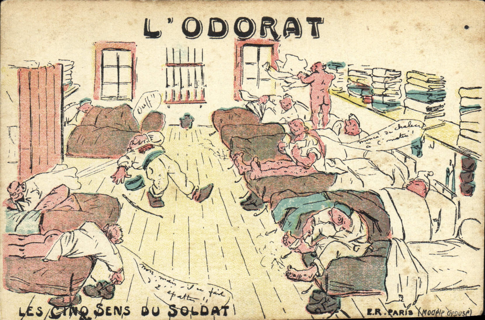 L'ODORAT — Les cinq sens du soldat — E.R. Paris (Modèle Groose)