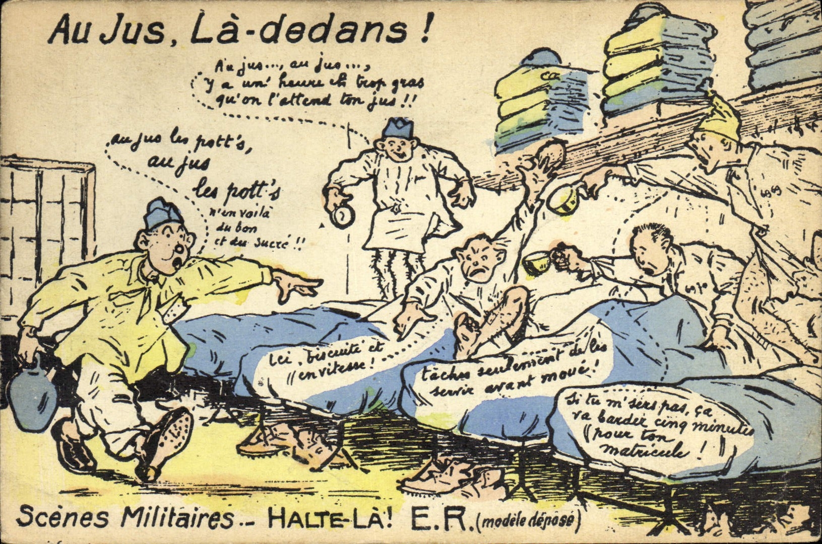 Scènes Militaires — HALTE-LÀ! — E.R. (modèle déposé)
