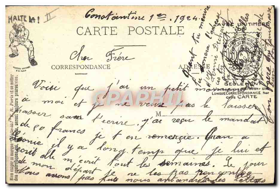 Scènes Militaires — HALTE-LÀ! — E.R. (modèle déposé) — Reverso