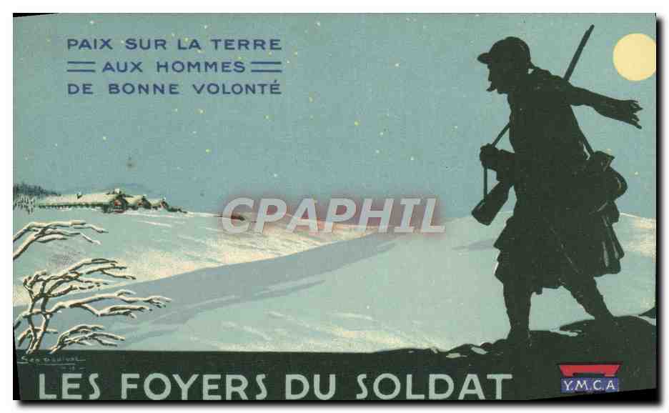 CPA Militaria Les foyers du soldat Union Franco-americaine YMCA