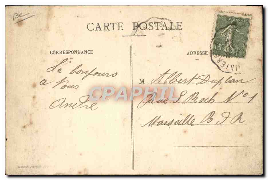 CPA Folklore La rentree des champs Attelage Chevaux — Rückseite