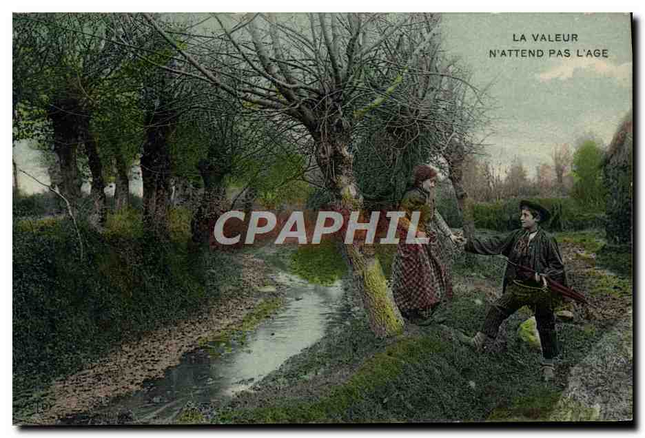 CPA Folklore Enfants