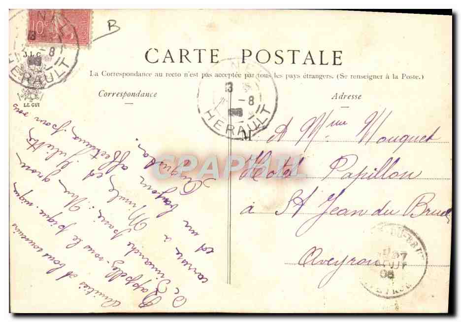CPA Folklore Un pique nique  — Verso