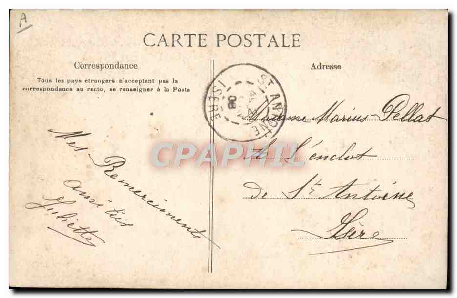 CPA Folklore Une louee de servantes  — Verso