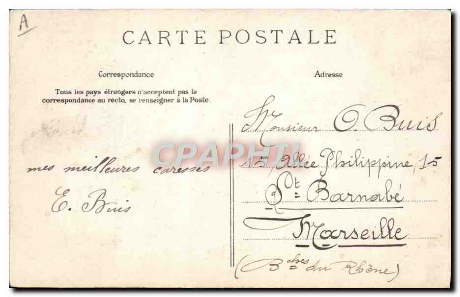 CPA Folklore Le depart du conscrit Militaria — Verso