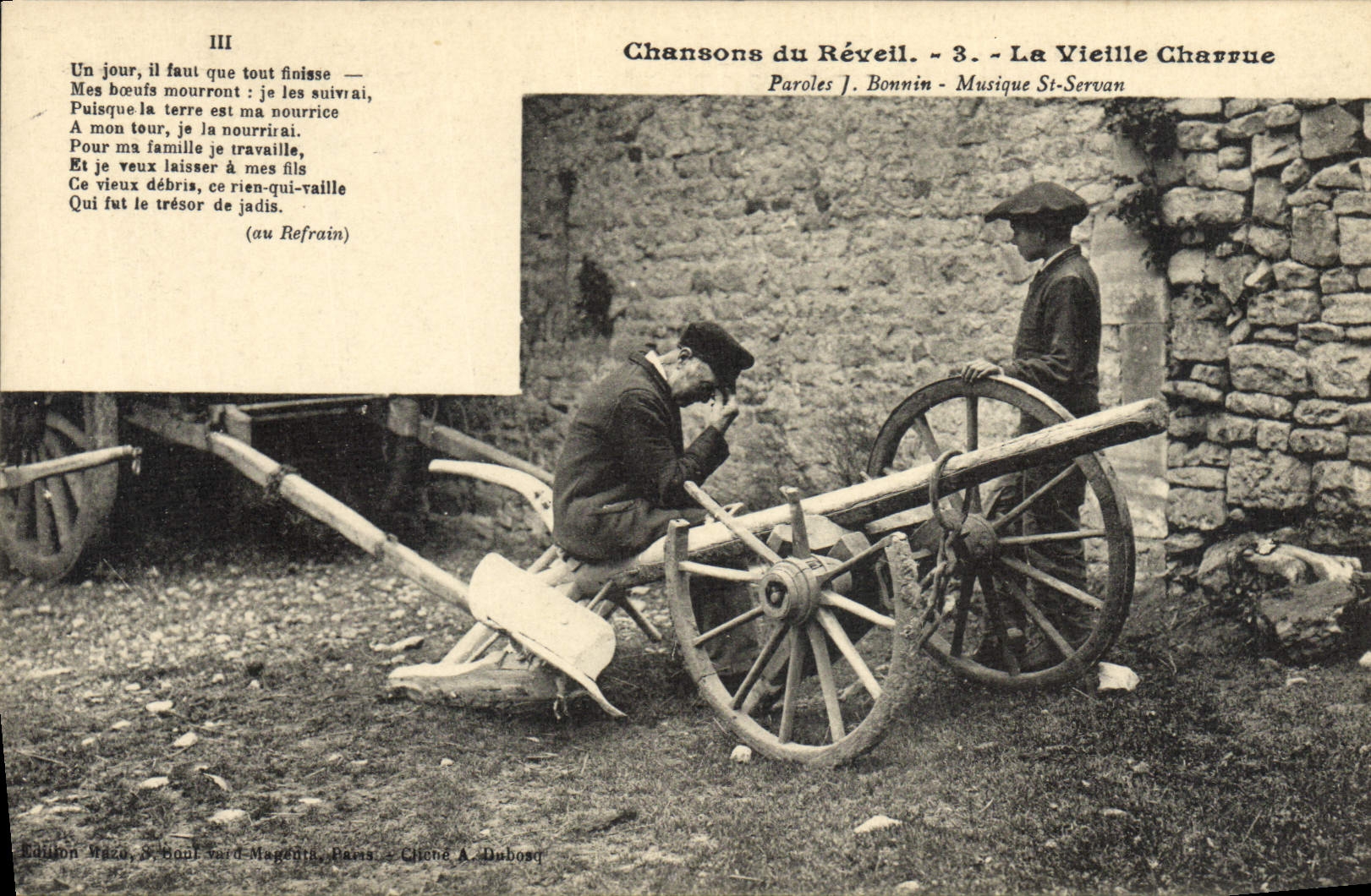 La Vieille Charrue — Chansons du Réveil n°3 — Édition Maza, S. Bambard, Paris