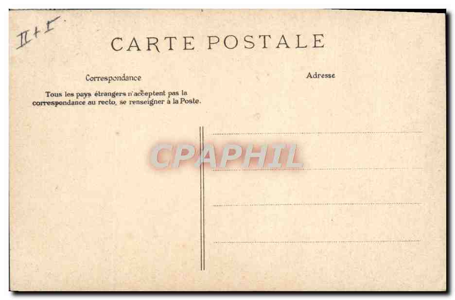 CPA Folklore Attention ca mord peche  — Verso