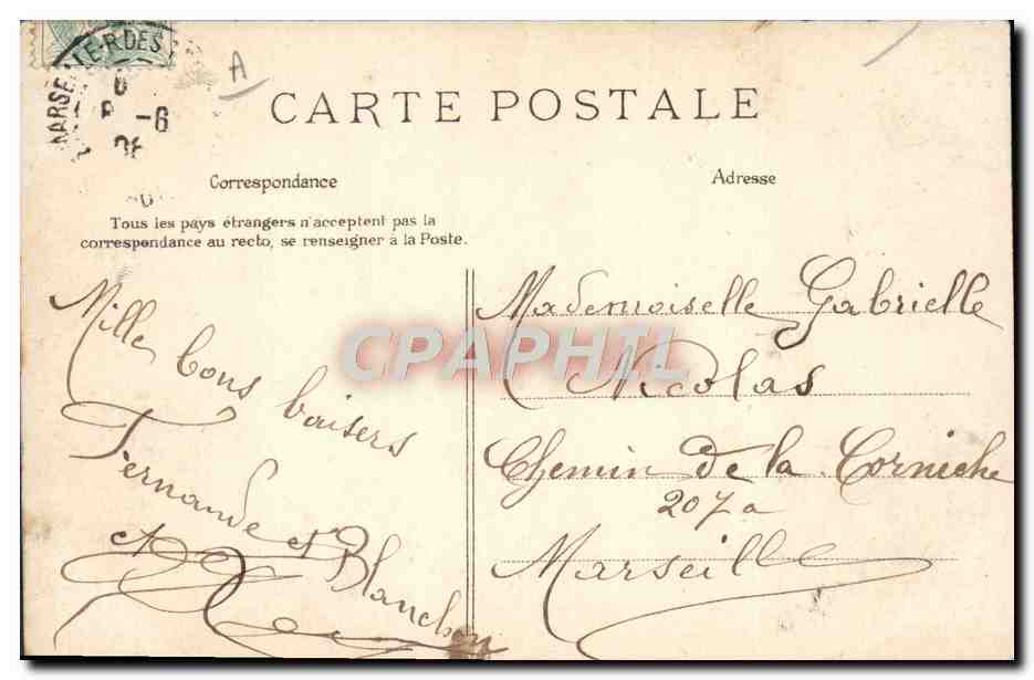 CPA Folklore Le queteur — Verso