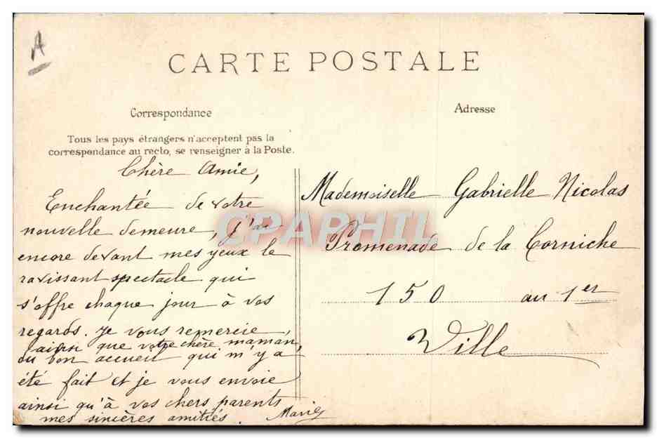 CPA Folklore Le barbier du village Coiffeur — Verso
