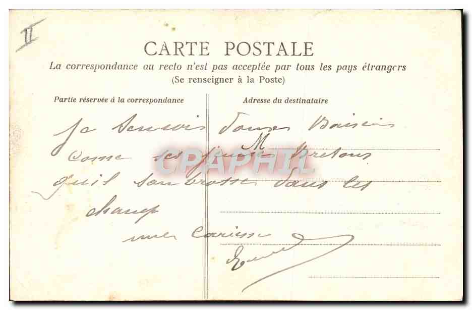 CPA Folklore la vie aux champs — Verso