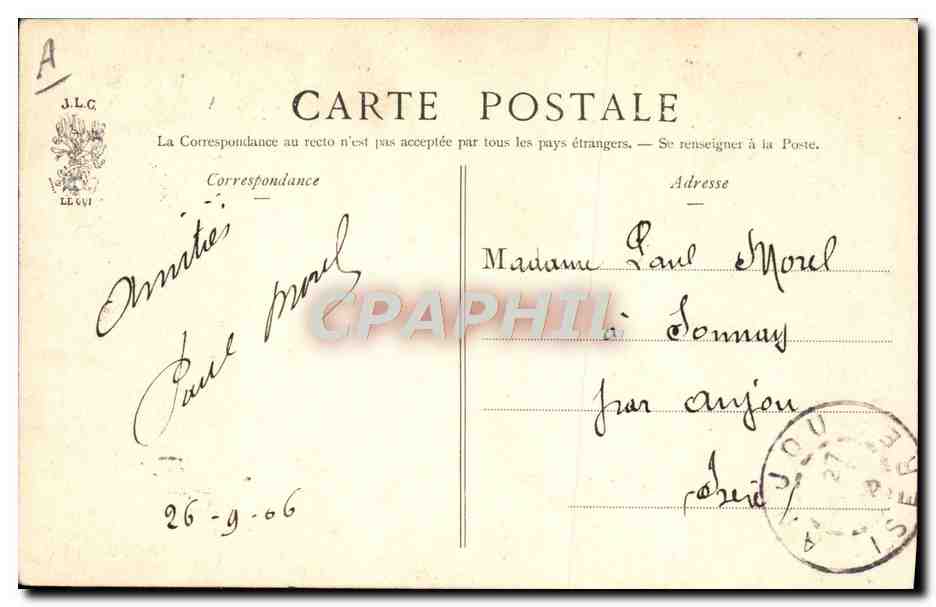 CPA Folklore Le bucheron — Verso