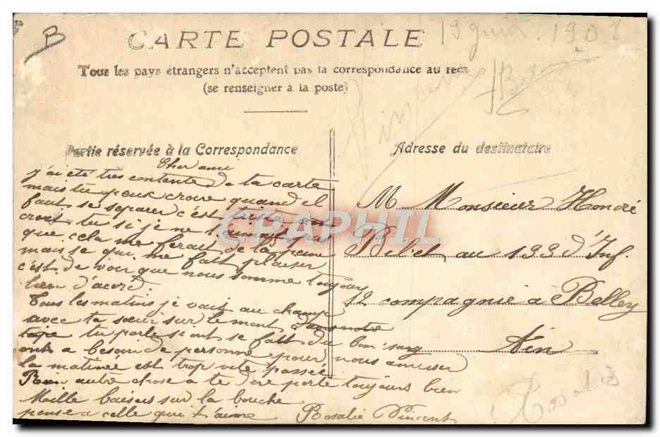 CPA Folklore Secheurs de foin — Verso