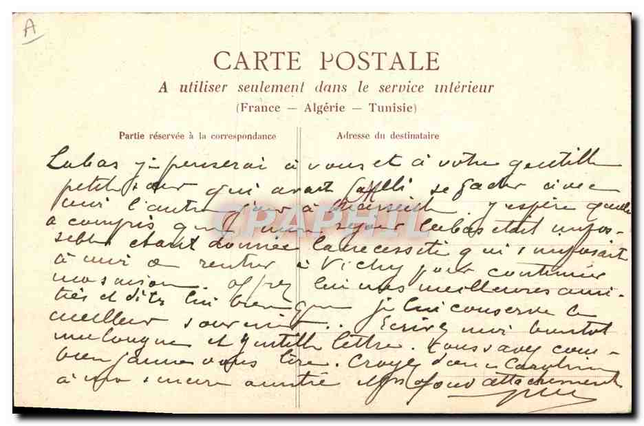 CPA Folklore Une declaration — Verso
