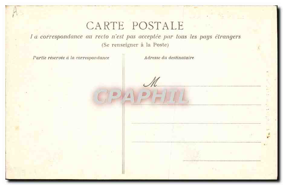 CPA Folklore L'appel au passeur  — Verso