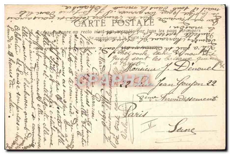CPA Folklore La vie aux champs le flirt  — Verso