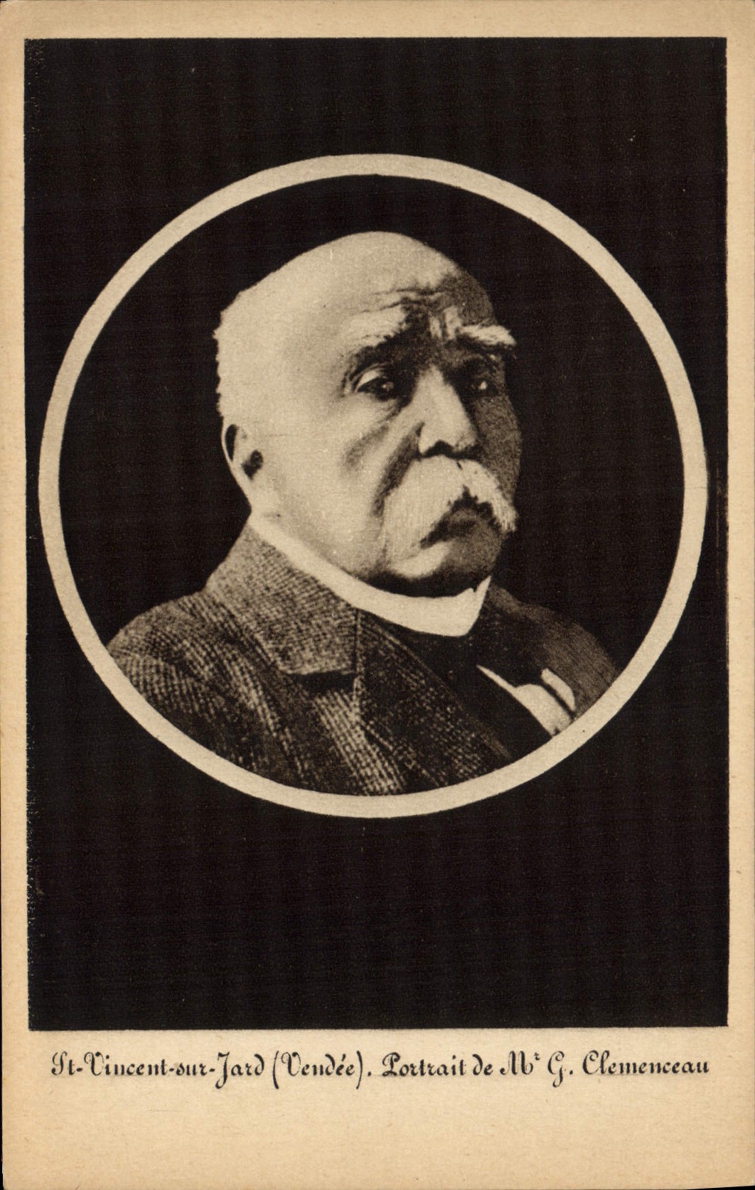 CPA St Vincent de Jard Portrait de Mr Georges Clemenceau
