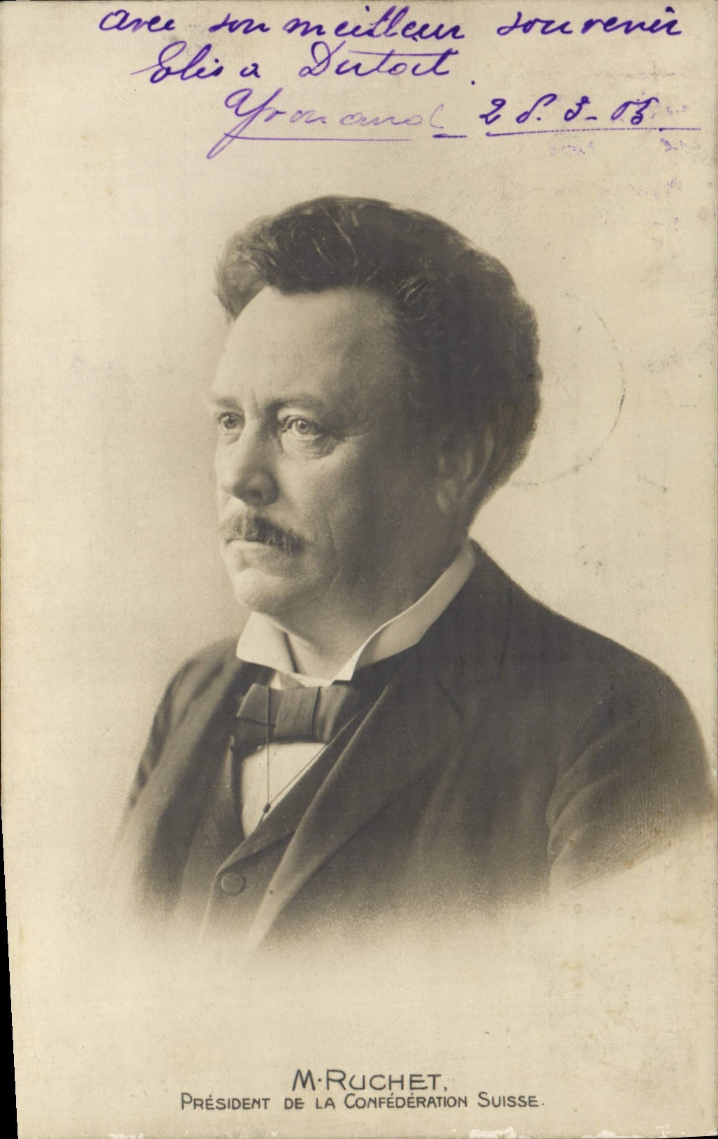 M. Ruchet, Président de la Confédération Suisse — portrait — éditeur non identifié