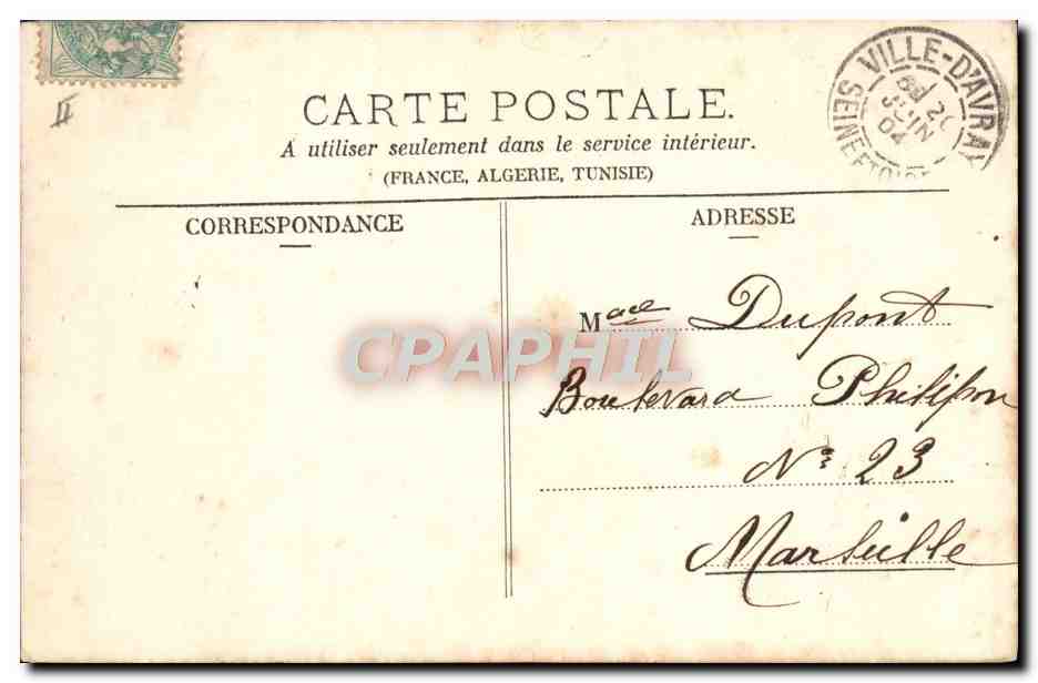 Chambre mortuaire — Maison de Gambetta — Ville d'Avray — Verso