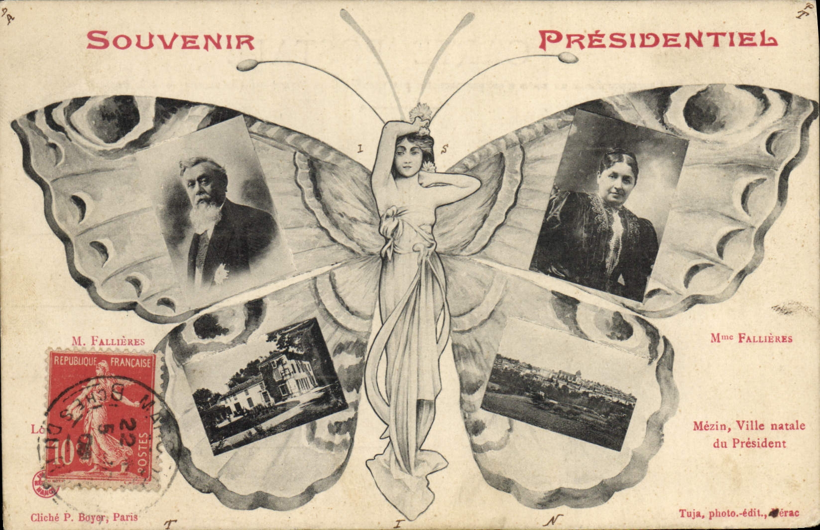 M. et Mme Fallières — Souvenir Présidentiel — Tuja, photo-édit., Cérac