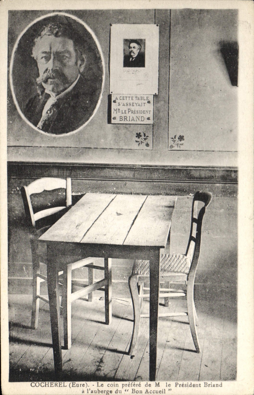 Cocherel (Eure) — Le coin préféré du Président Briand à l'auberge « Bon Accueil » — Édition Georges André Vernon