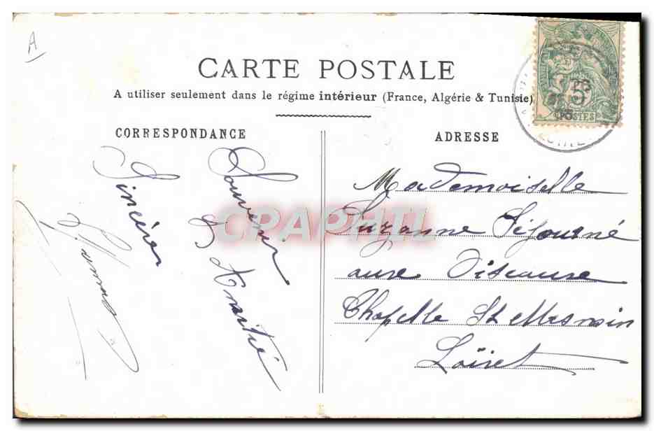 Cartolina d'epoca Cartolina d'epoca Fantaisie Tabac Singe Chat Porc Cochon — Verso