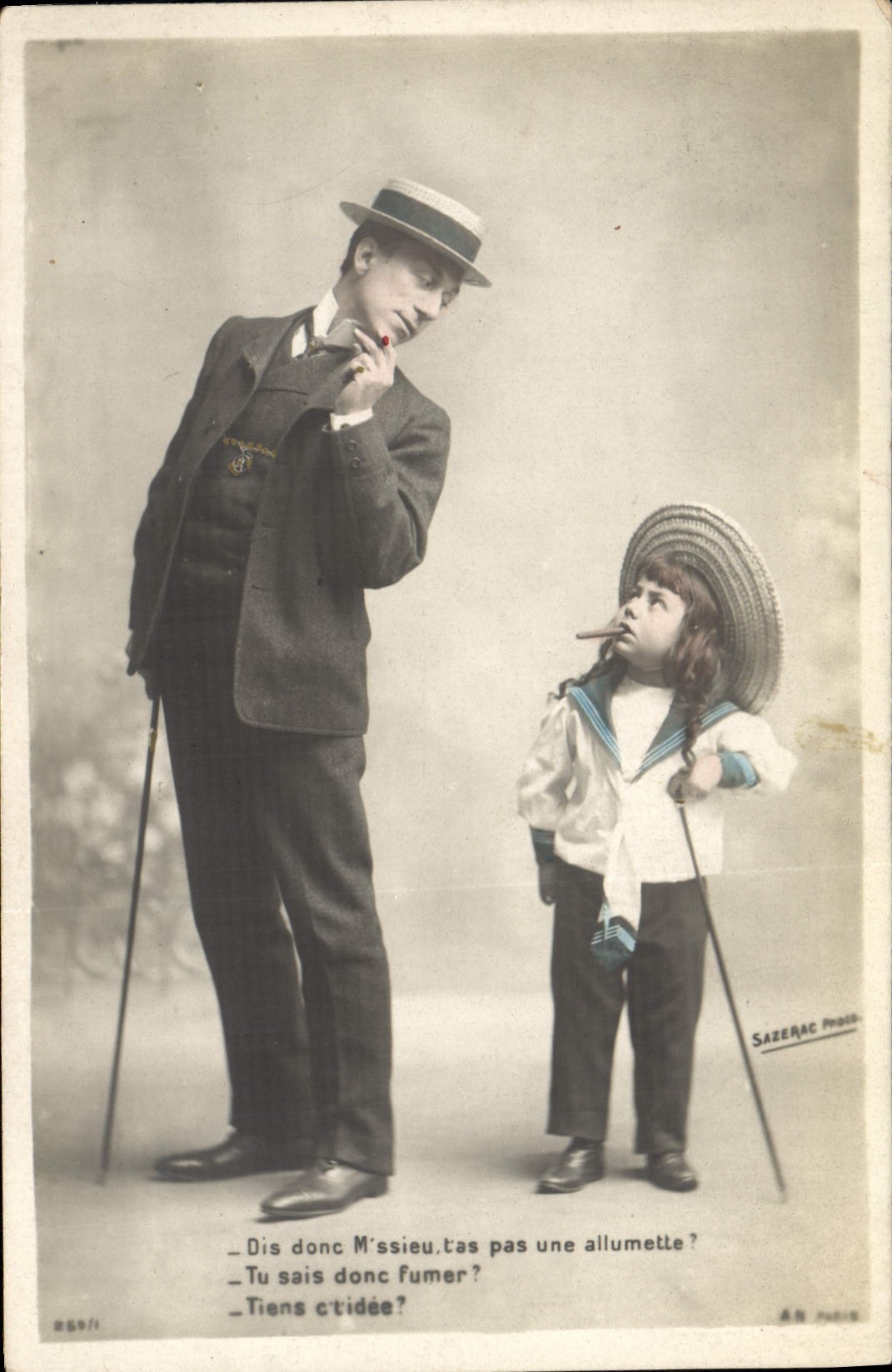 CPA Fantaisie Tabac Enfant