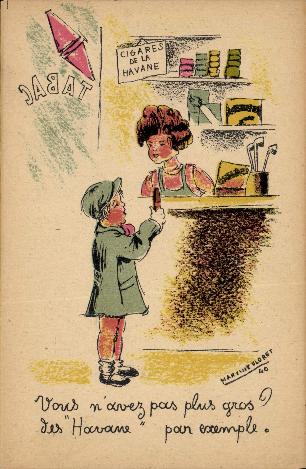 Enfant demandant des cigares Havane — Martine Bloret 40